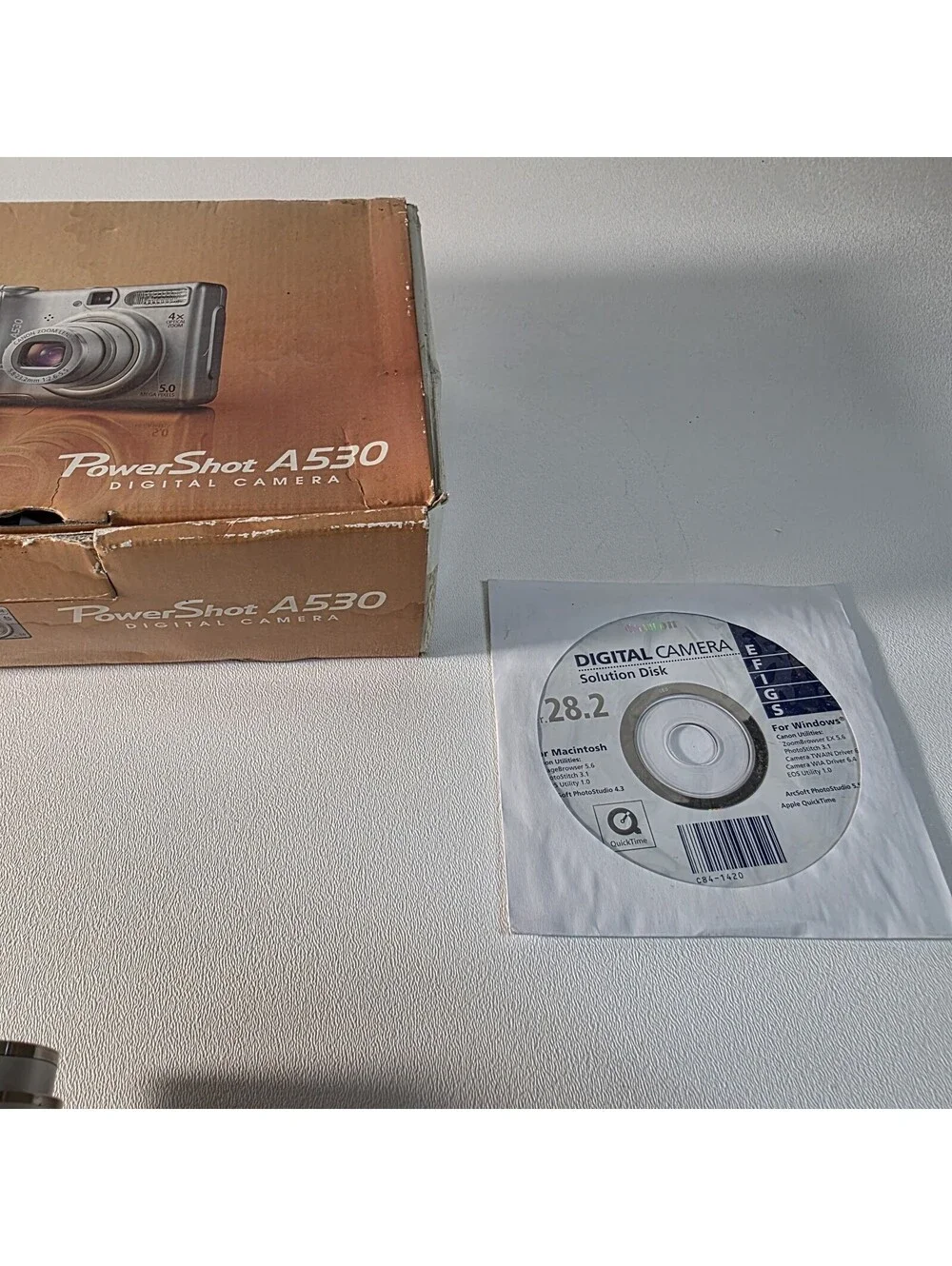 Canon PowerShot A530 Silver Compact Digital Camera 5MP 4x Zoom USB Flash